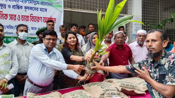 গৌরনদীতে বিনামূল্যে বীজ-কীটনাশক-সার ও চারা বিতরন