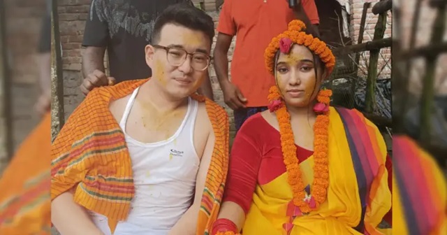 প্রেমের টানে বরিশালে চীনা যুবক , ধর্ম পাল্টে করলেন বিয়ে